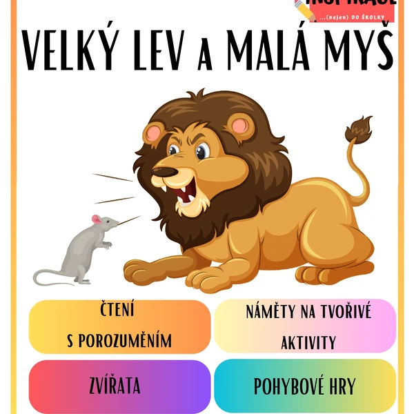 Příběh Velký lev a malá myš 🦁🐭