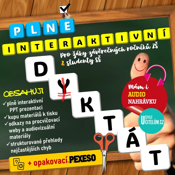 INTERAKTIVNÍ DIKTÁT Z ČJ A OPAKOVACÍ PEXESO