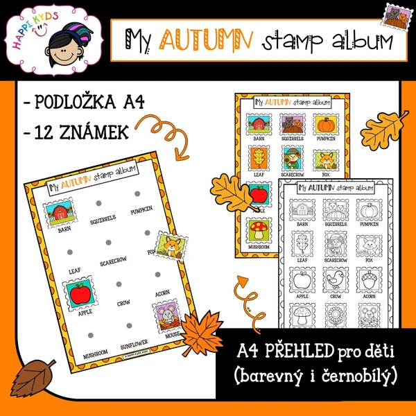 My AUTUMN stamp album - skládačka a obrázkový přehled