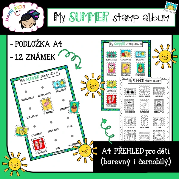 My SUMMER stamp album - skládačka a obrázkový přehled