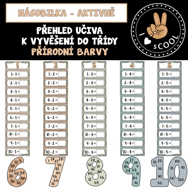 Násobilka - přírodní výzdoba