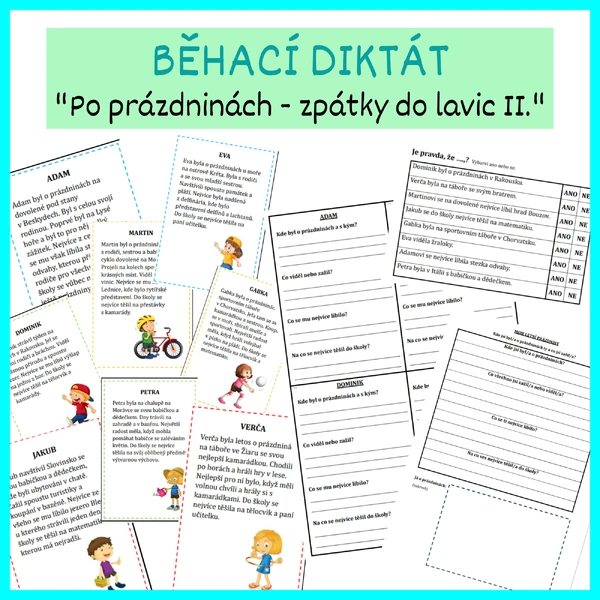 Běhací diktát - "Po prázdninách - zpět do lavic II."