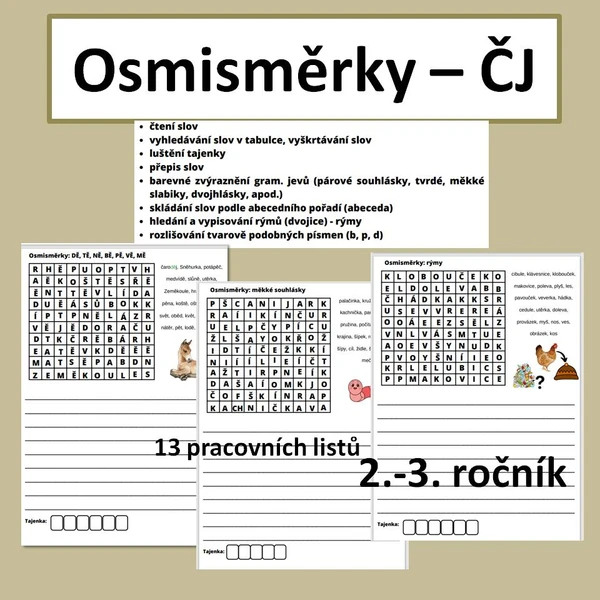 Osmisměrky - ČJ