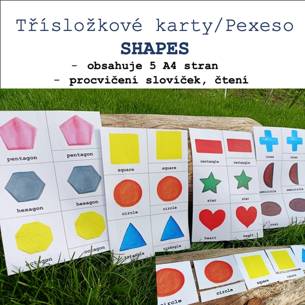 Třísložkové karty/Pexeso Shapes
