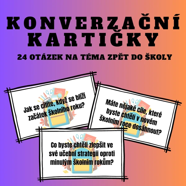 Konverzační kartičky - Zpátky do školy