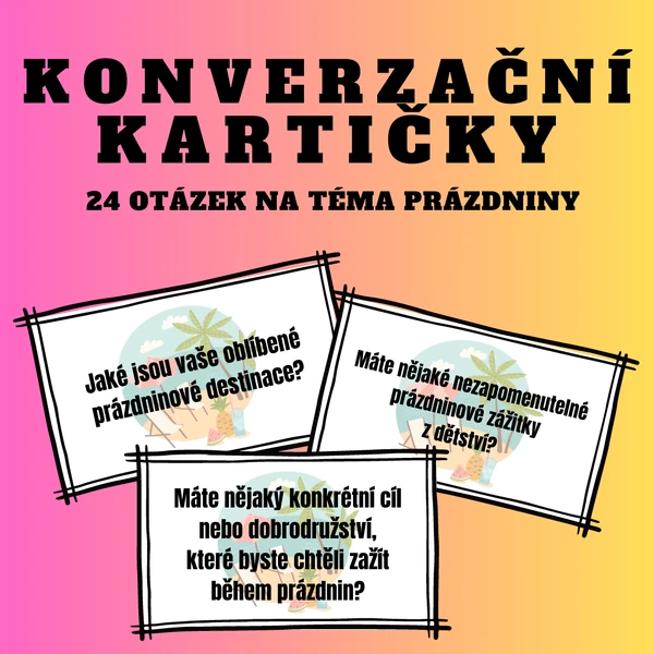 Konverzační kartičky - Prázdniny