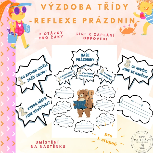 Výzdoba třídy - reflexe prázdnin