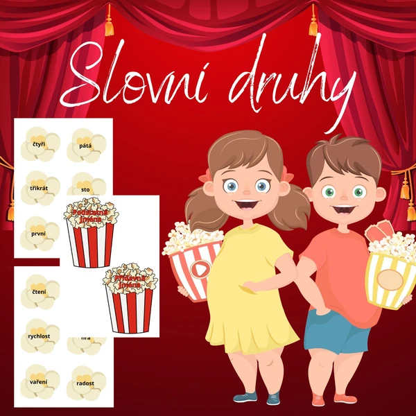 Slovní druhy - popcorn.