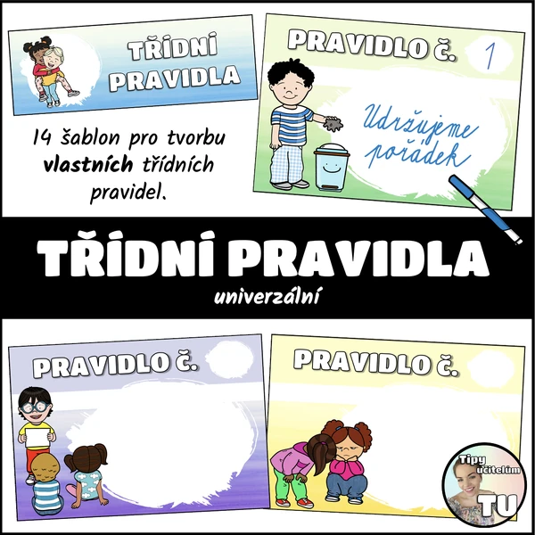 Třídní pravidla - 14 šablon