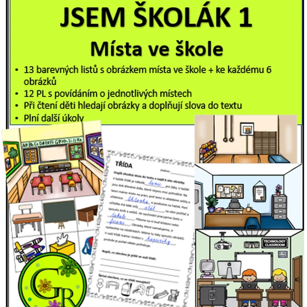 JSEM ŠKOLÁK 1 - místa ve škole