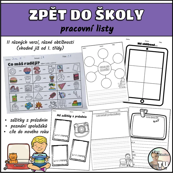 Zpět do školy - pracovní listy