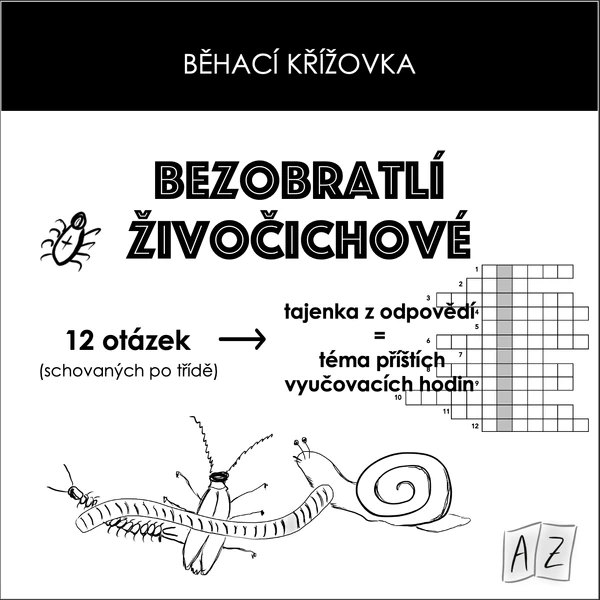 Běhací křížovka - bezobratlí živočichové