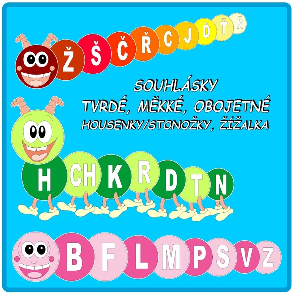 Souhlásky - housenky, stonožky a žížalka