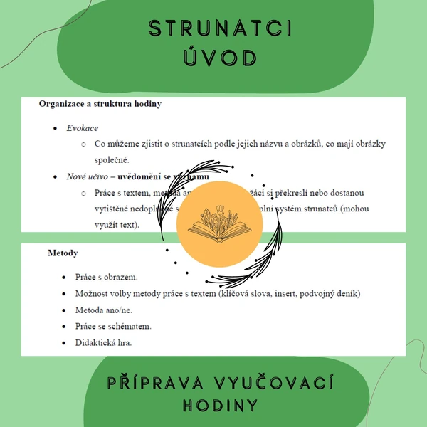 Plán vyučovací hodiny - Strunatci - úvod