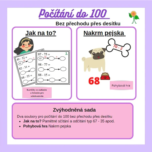 Sčítání a odčítání do 100 bez přechodu přes desítku