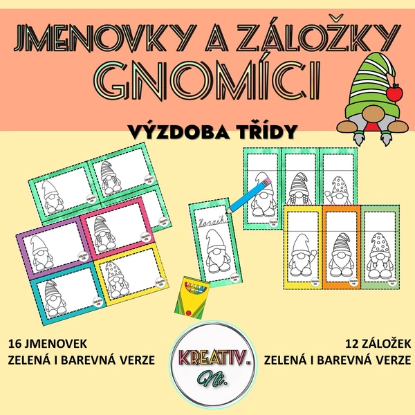 GNOMÍCI - jmenovky a záložky