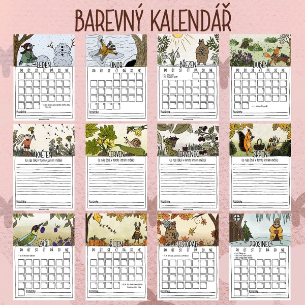 Barevný kalendář 2024