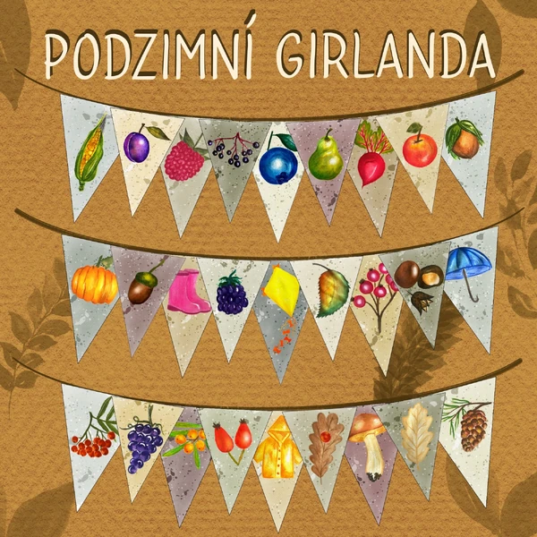 Malovaný podzim - Girlanda