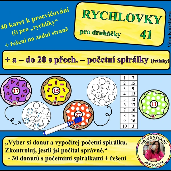 RYCHLOVKY 41 … + A – DO 20 S PŘECH. – POČETNÍ SPIRÁLKY V DONUTECH