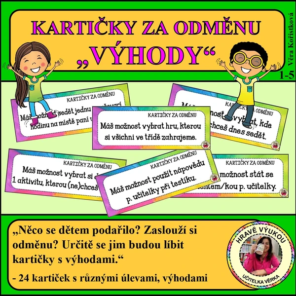 ODMĚŇOVACÍ KARTIČKY – „VÝHODY“