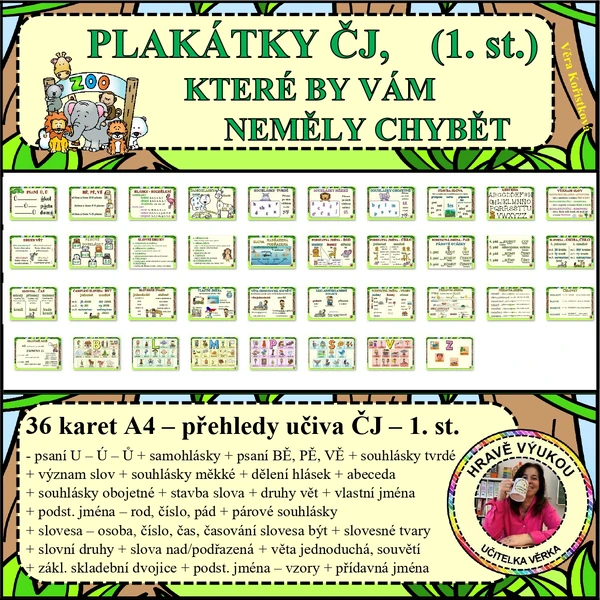 PLAKÁTKY ČJ – PRO 1. STUPEŇ, KTERÉ BY VÁM NEMĚLY CHYBĚT