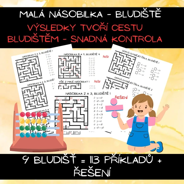 Malá násobilka -bludiště