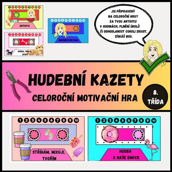 Hudební kazety - motivace (8. ročník)