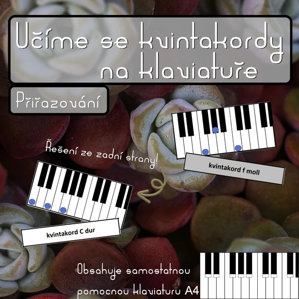 Učíme se kvintakordy na klaviatuře - přiřazování