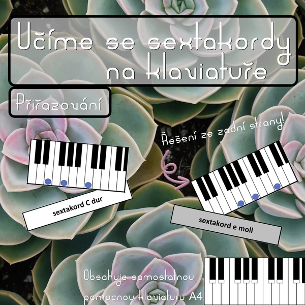 Učíme se sextakordy na klaviatuře - přiřazování