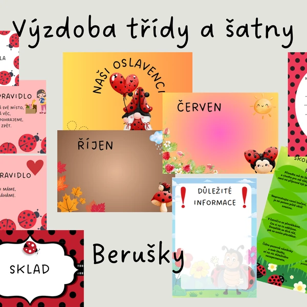 Výzdoba třídy a šatny - beruška