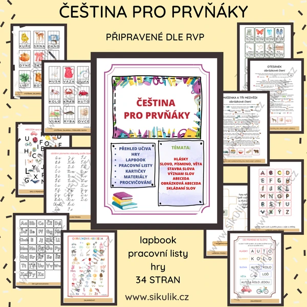 ČEŠTINA PRO PRVŇÁKY- VELKÝ BALÍK MATERIÁLŮ