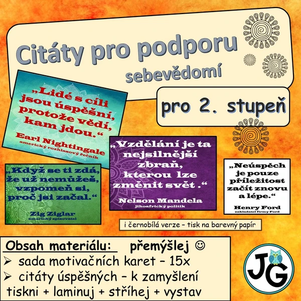 Citáty pro podporu sebevědomí pro 2.stupeň