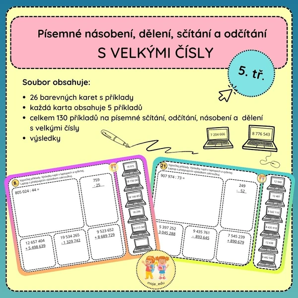 Písemné počítání s velkými čísly