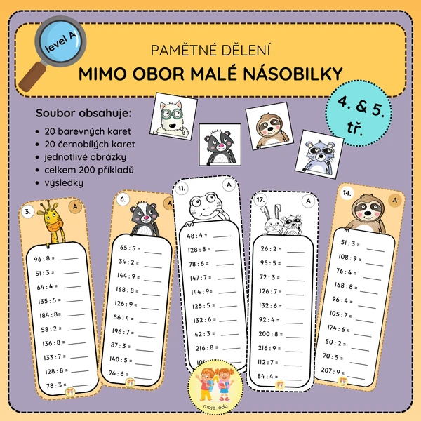 Pamětné dělení mimo obor malé násobilky A
