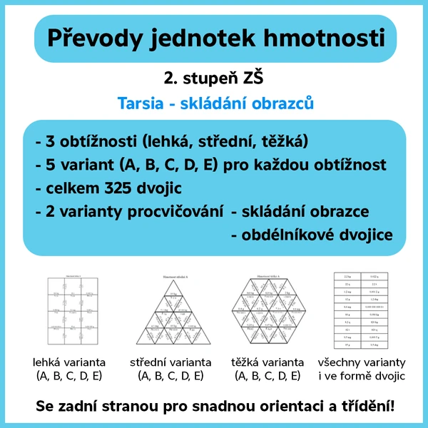 Převody jednotek hmotnosti