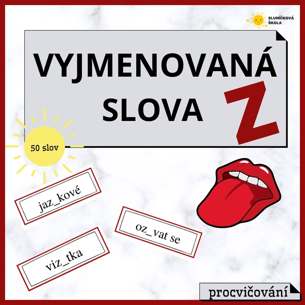 Vyjmenovaná slova po Z - procvičování