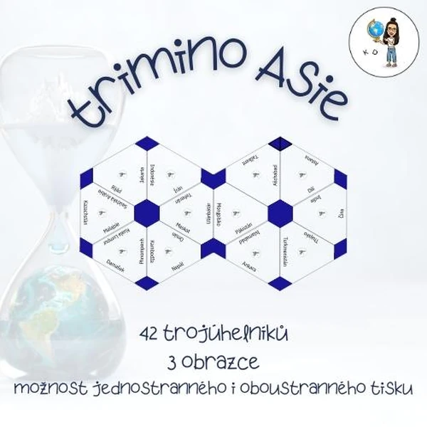 Trimino - Asie (státy, města)