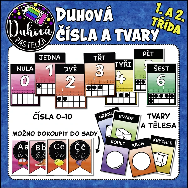 Duhová čísla, tvary tělesa