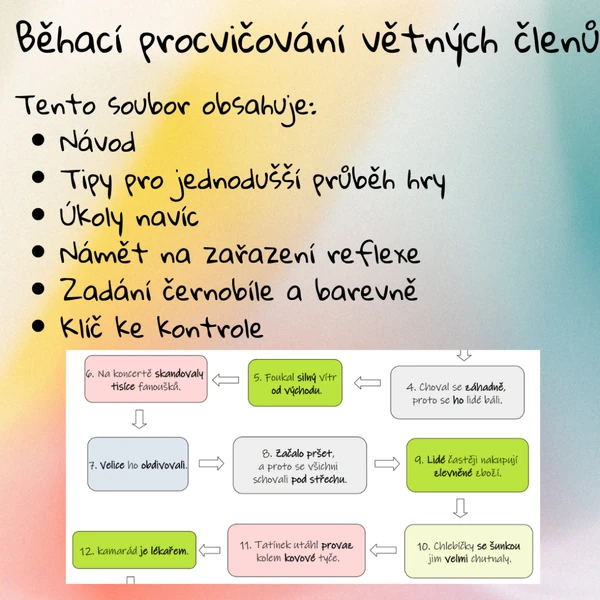 Běhací procvičování větných členů