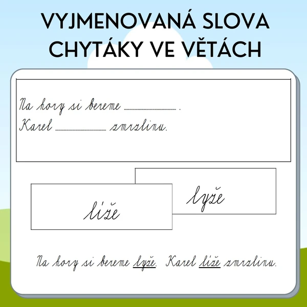 Vyjmenovaná slova - chytáky ve větách
