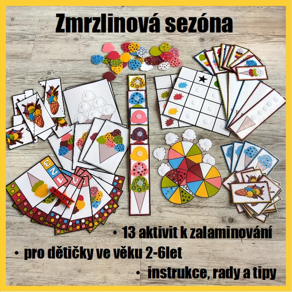 Zmrzlinová sezóna-aktivity k zalaminování