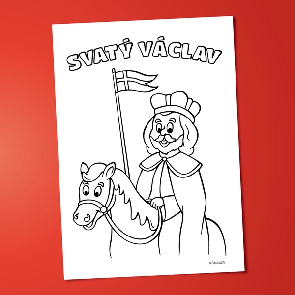 Svatý Václav - omalovánka