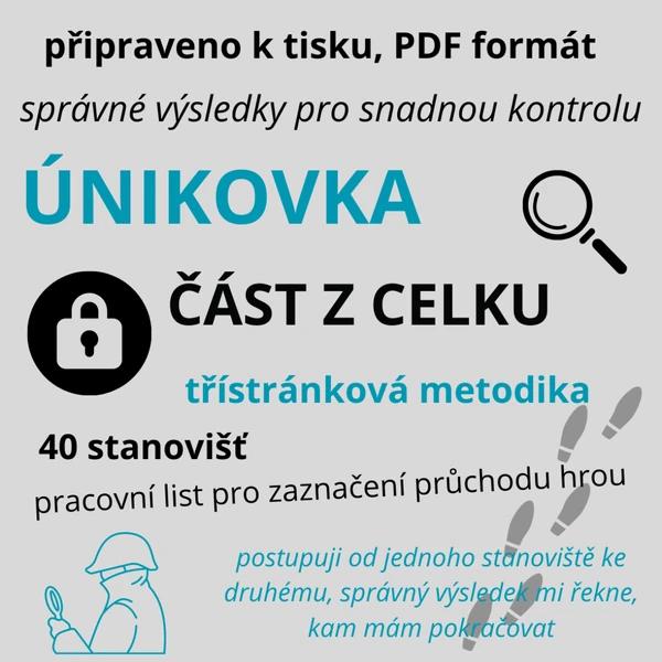 ÚNIKOVKA: ZLOMKY - ČÁST Z CELKU (40 stanovišť)
