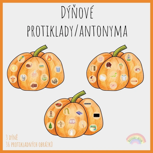 Dýňové protiklady/antonyma