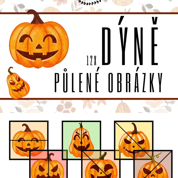 Dýně - půlené obrázky