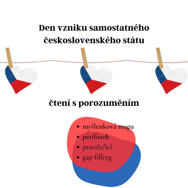 Den vzniku samostatného československého státu - čtení s porozuměním