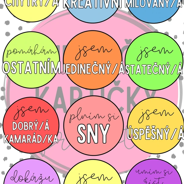 Afirmační kartičky pro děti