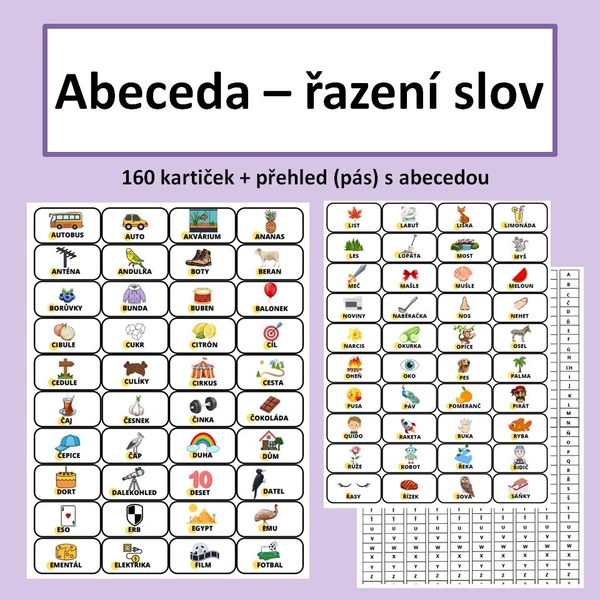 Abeceda - řazení slov