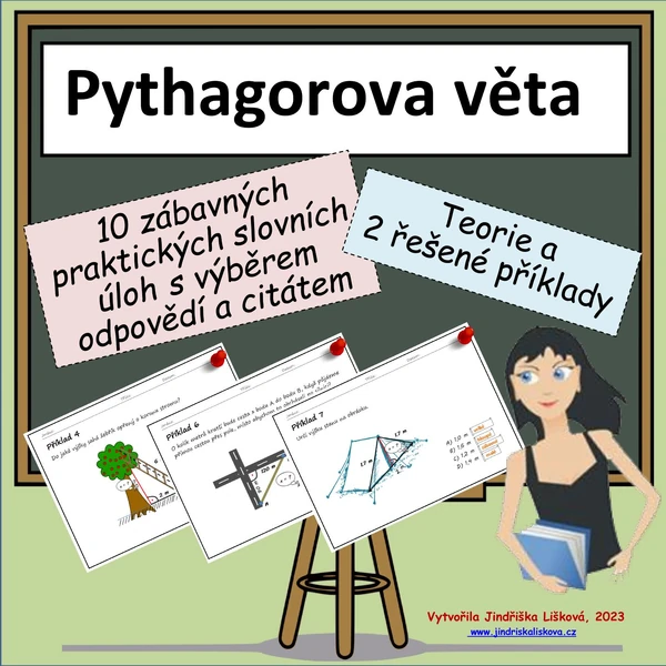 Pythagorova věta - obrázkové příklady
