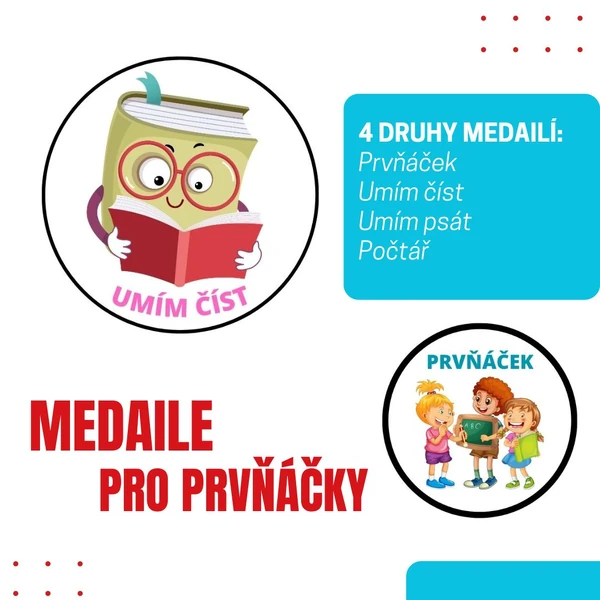 Motivační medaile pro prvňáčky